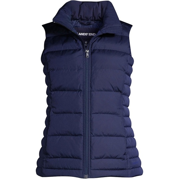 Womens Down Puffer Vest Deep Sea Navy Large Petite - Picture 3 of 4